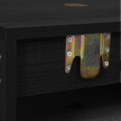 Set Mobili da Bagno 2 pz Nero in Legno Multistrato | homemem39