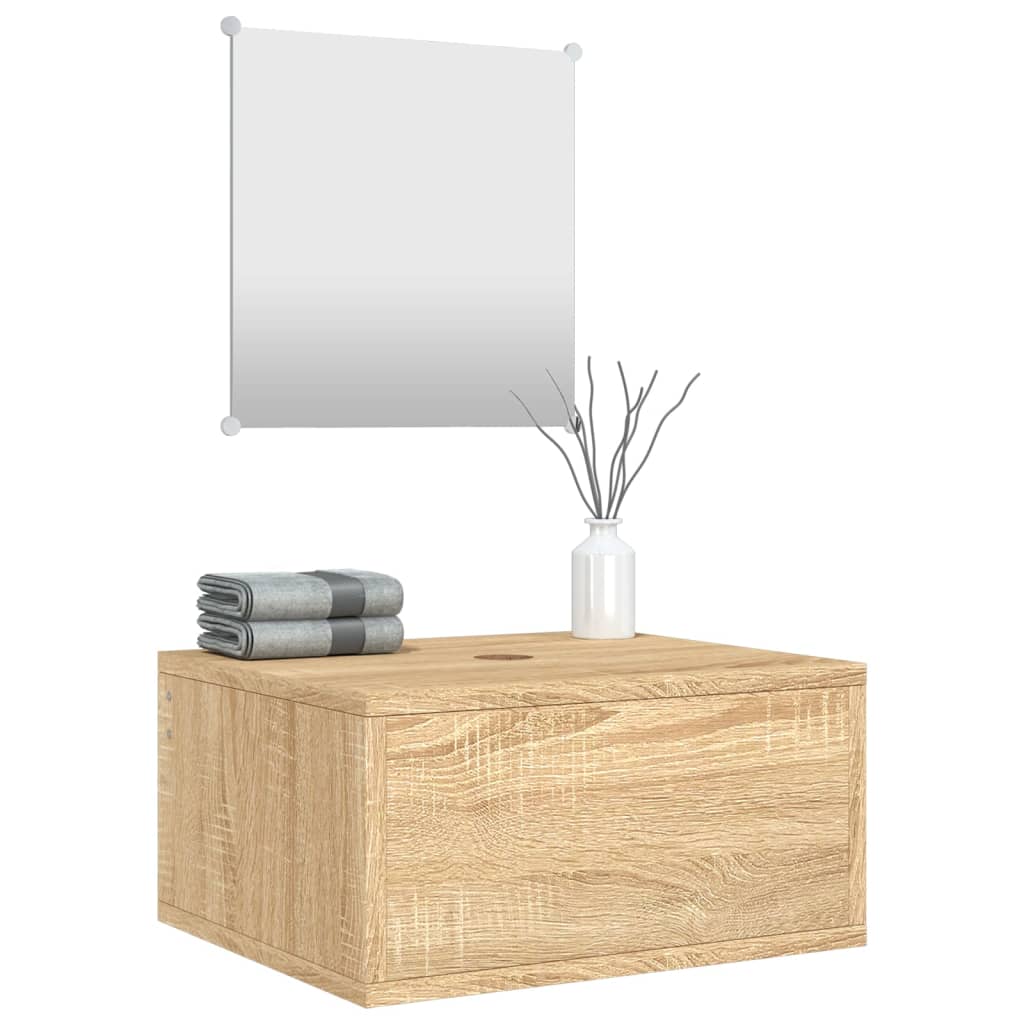 Set Mobili da Bagno 2 pz Rovere in Legno Multistrato | homemem39