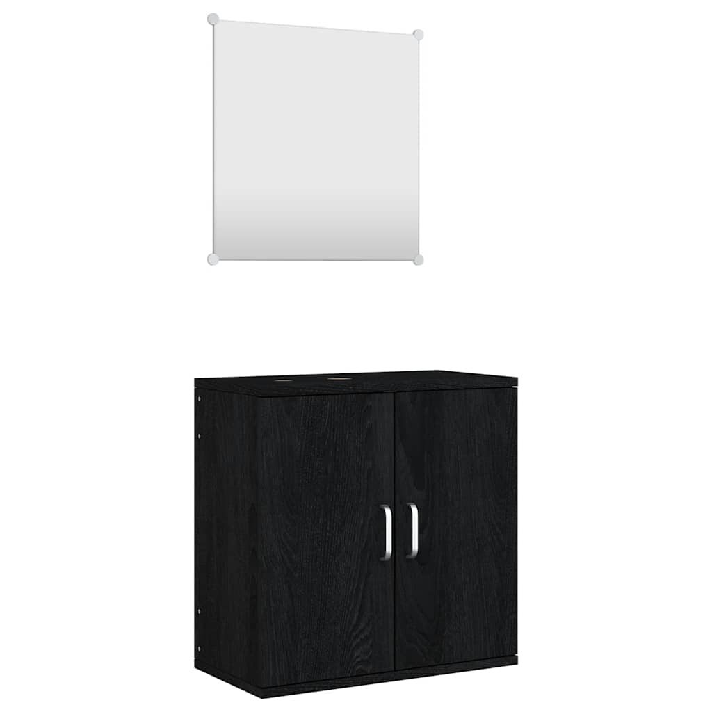 Set Mobili da Bagno 2 pz in legno multistrato