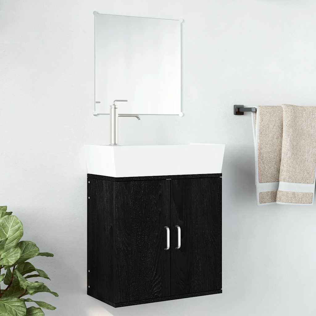Set Mobili da Bagno 2 pz in legno multistrato