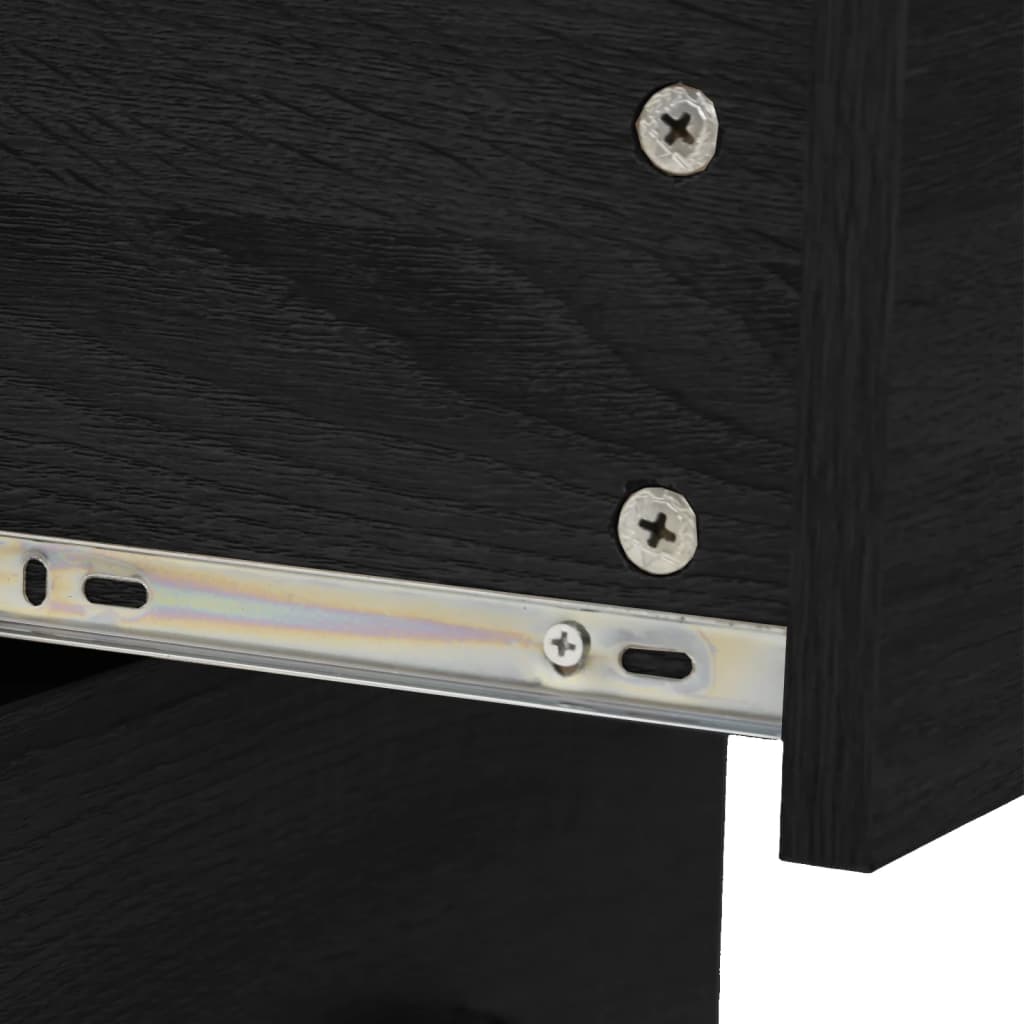 Set Mobili da Bagno 7 pz Nero in Legno Multistrato | homemem39