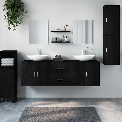 Set Mobili da Bagno 7 pz in legno multistrato