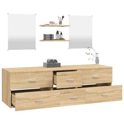 Set Mobili da Bagno 5 pz in legno multistrato