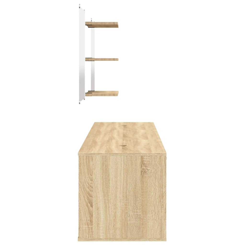 Set Mobili da Bagno 6 pz Rovere in Legno Multistrato | homemem39