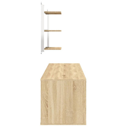 Set Mobili da Bagno 6 pz Rovere in Legno Multistrato | homemem39