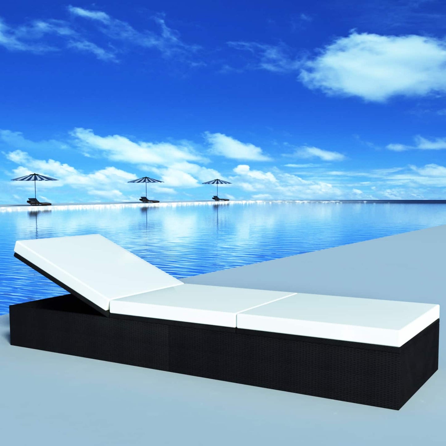 Lettino Nero polyrattan