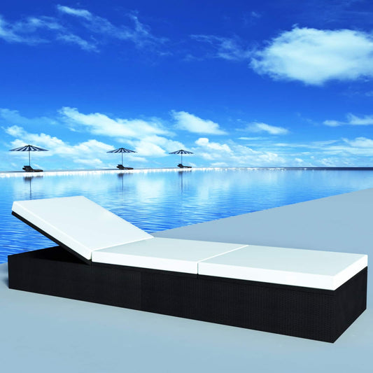 Lettino Nero polyrattan