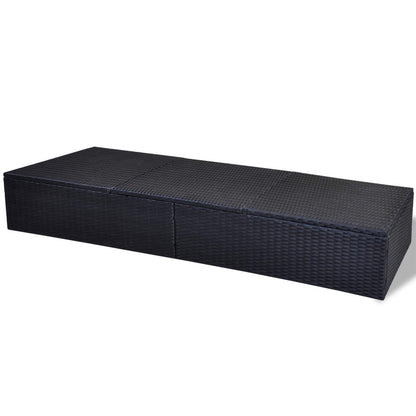 Lettino Nero polyrattan