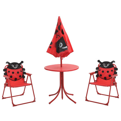 Set da Bistrot da Giardino per Bambini con Ombrellone Rosso