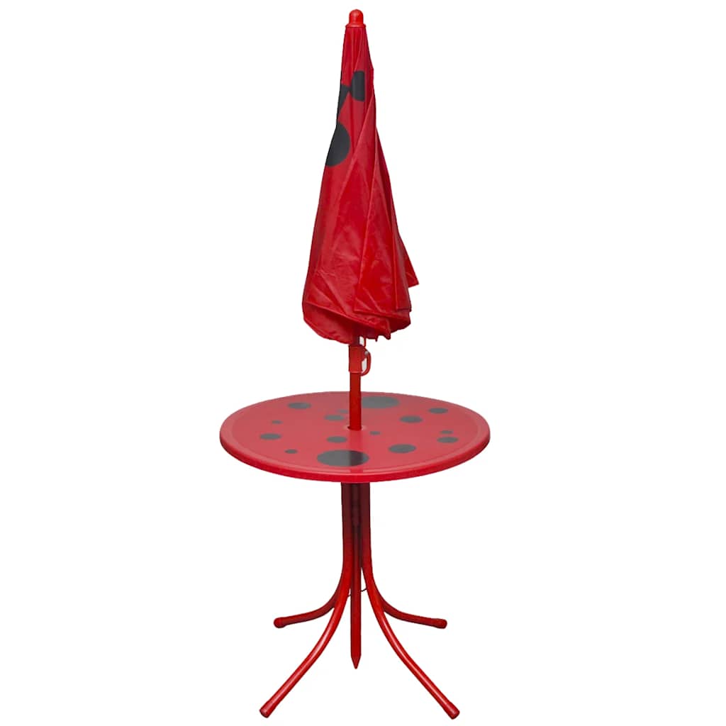 Set da Bistrot da Giardino per Bambini con Ombrellone Rosso - homemem39