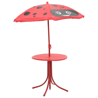 Set da Bistrot da Giardino per Bambini con Ombrellone Rosso