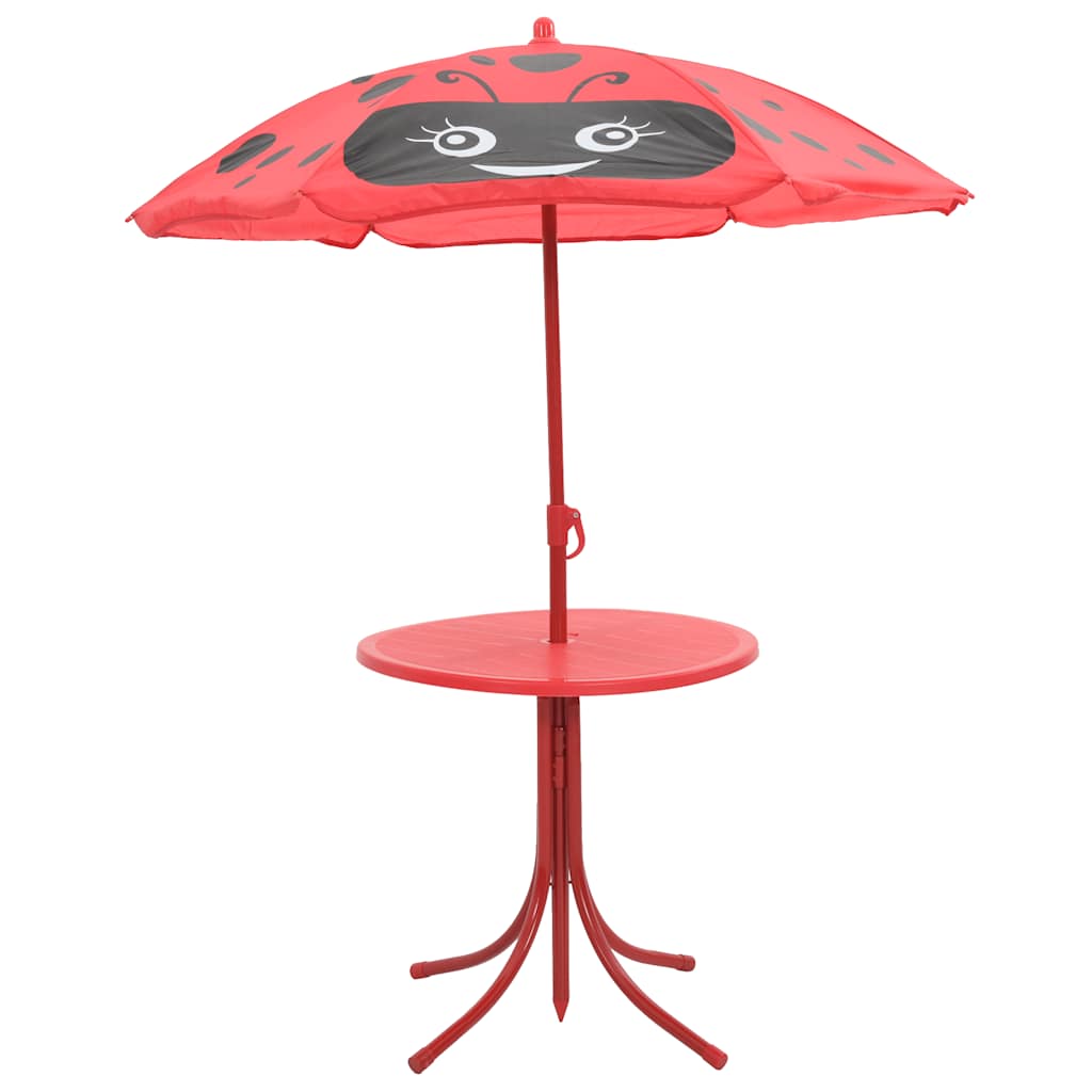 Set da Bistrot da Giardino per Bambini con Ombrellone Rosso