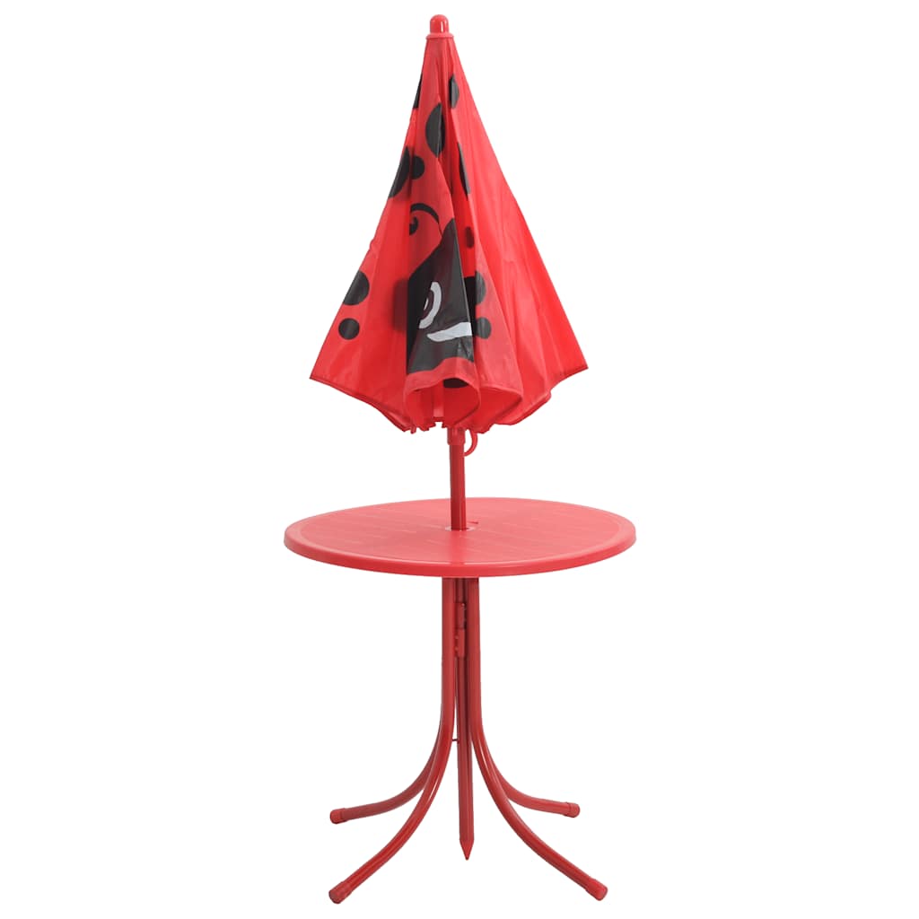 Set da Bistrot da Giardino per Bambini con Ombrellone Rosso | homemem39