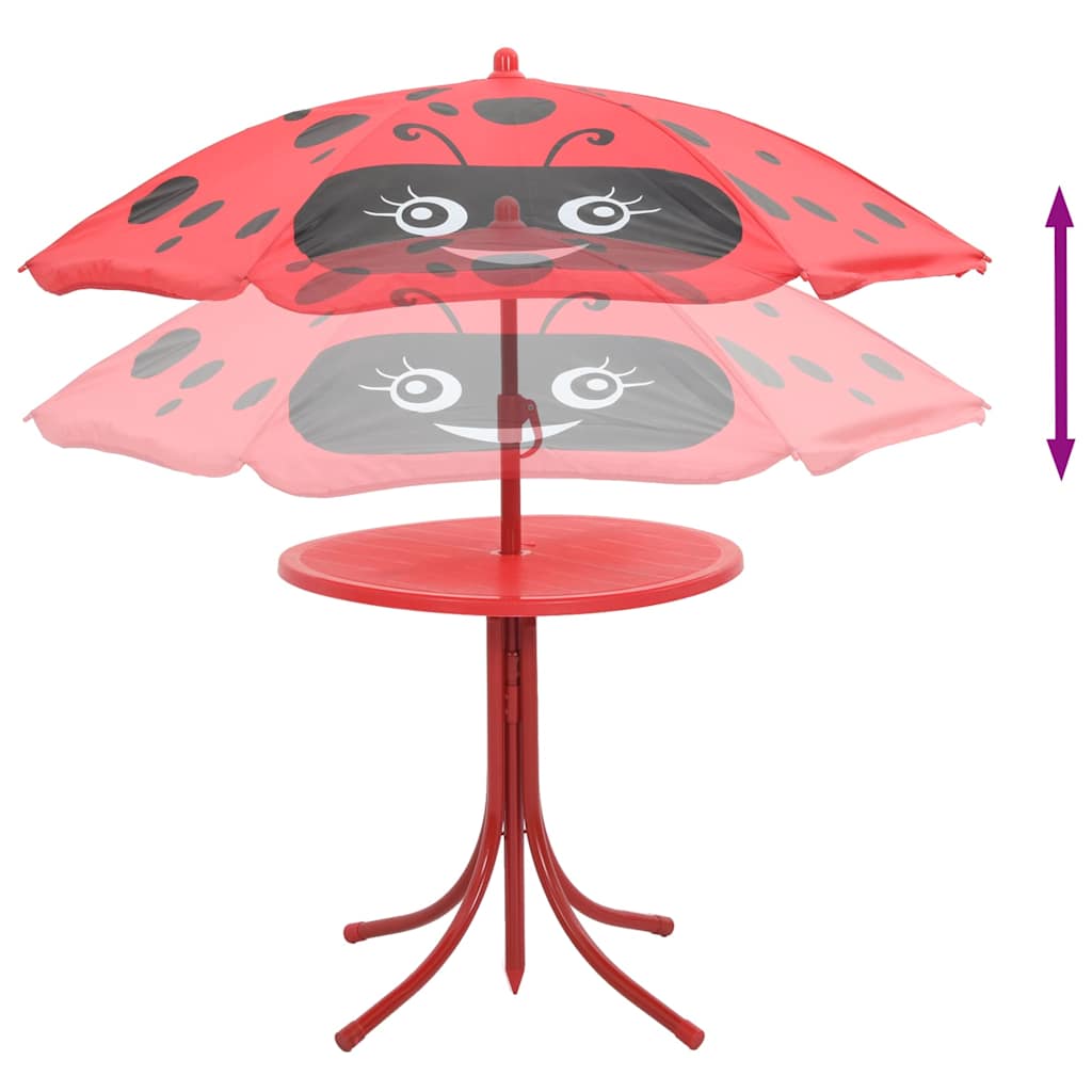 Set da Bistrot da Giardino per Bambini con Ombrellone Rosso | homemem39
