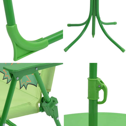 Set da Bistrot da Giardino per Bambini con Ombrellone Verde