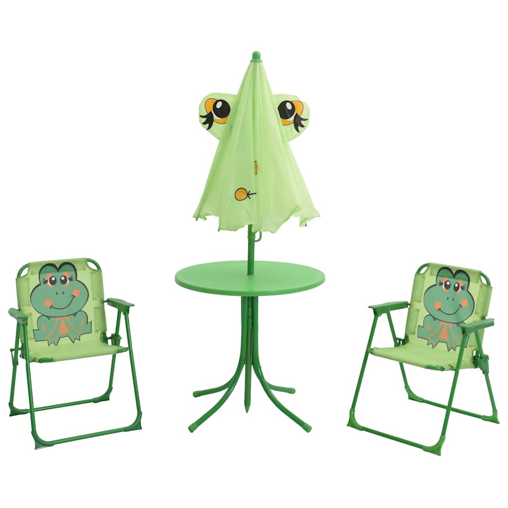 Set da Bistrot da Giardino per Bambini con Ombrellone Verde