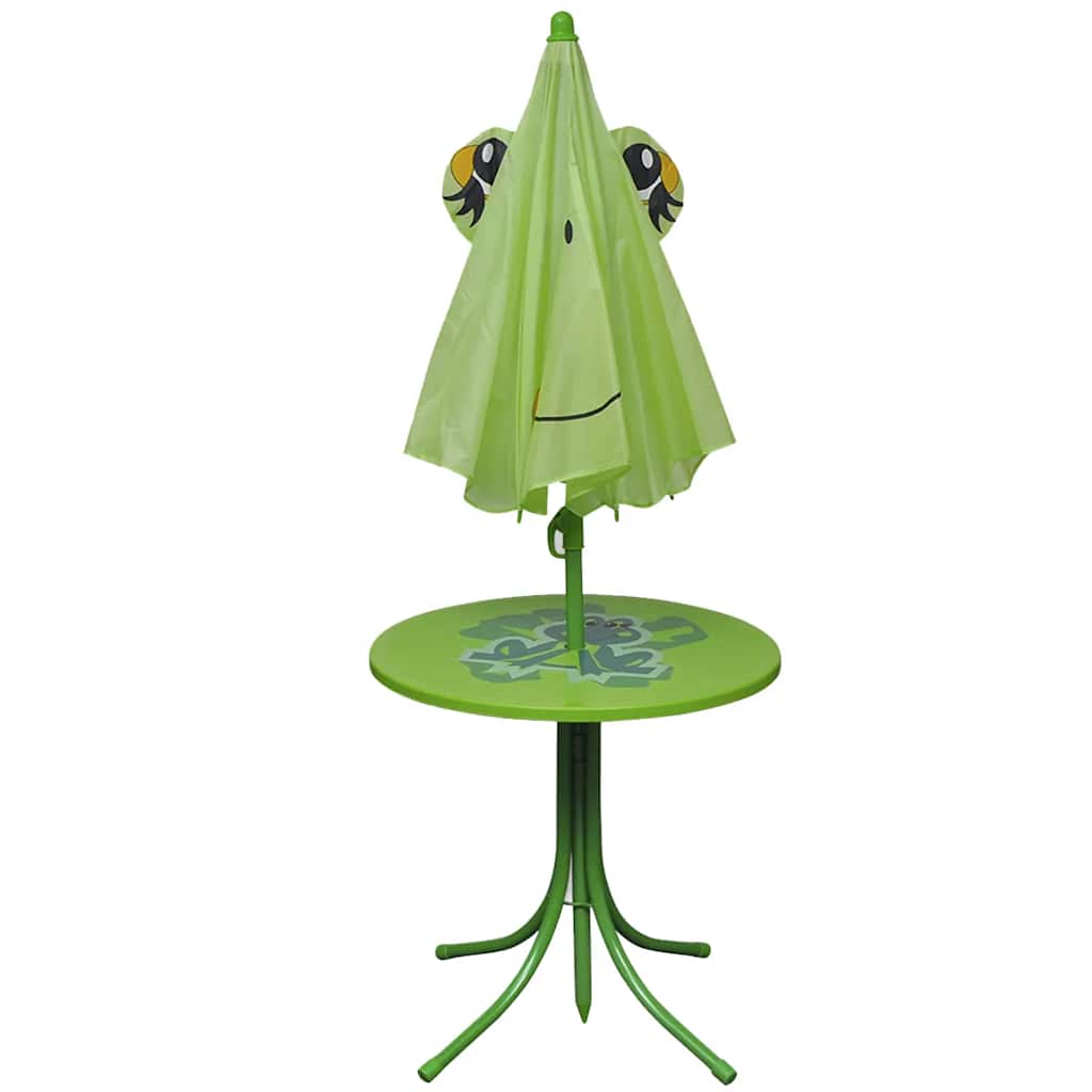 Set da Bistrot da Giardino per Bambini con Ombrellone Verde - homemem39