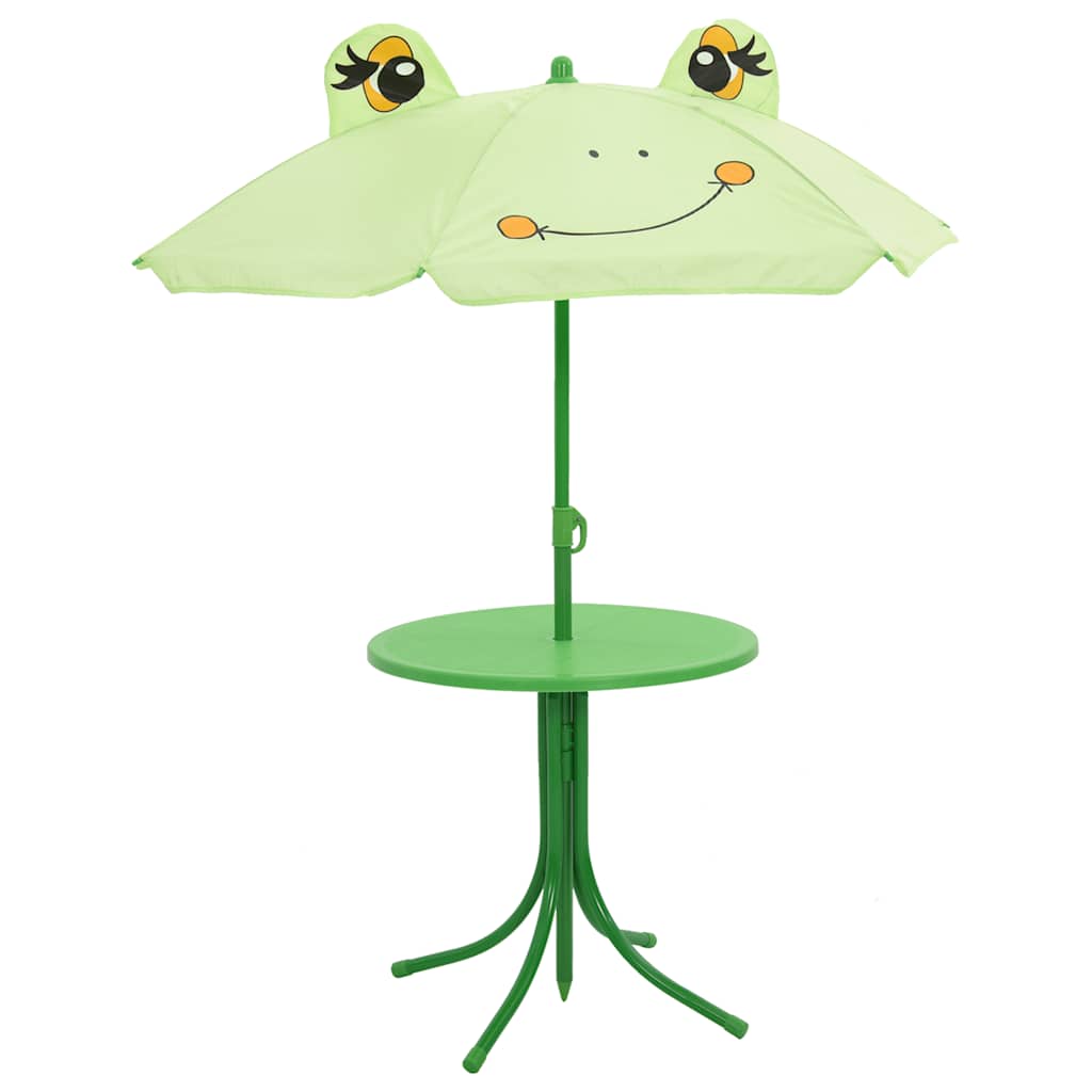 Set da Bistrot da Giardino per Bambini con Ombrellone Verde