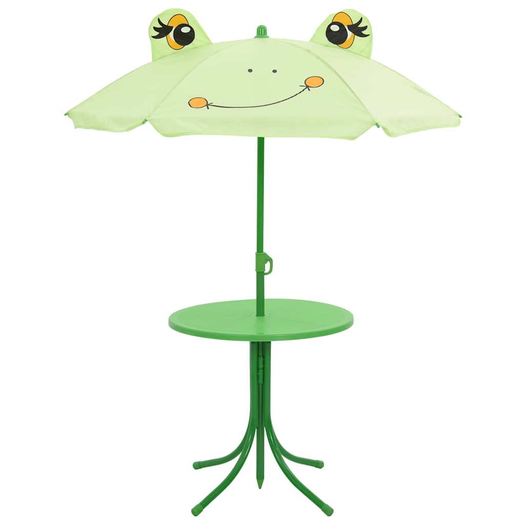 Set da Bistrot da Giardino per Bambini con Ombrellone Verde