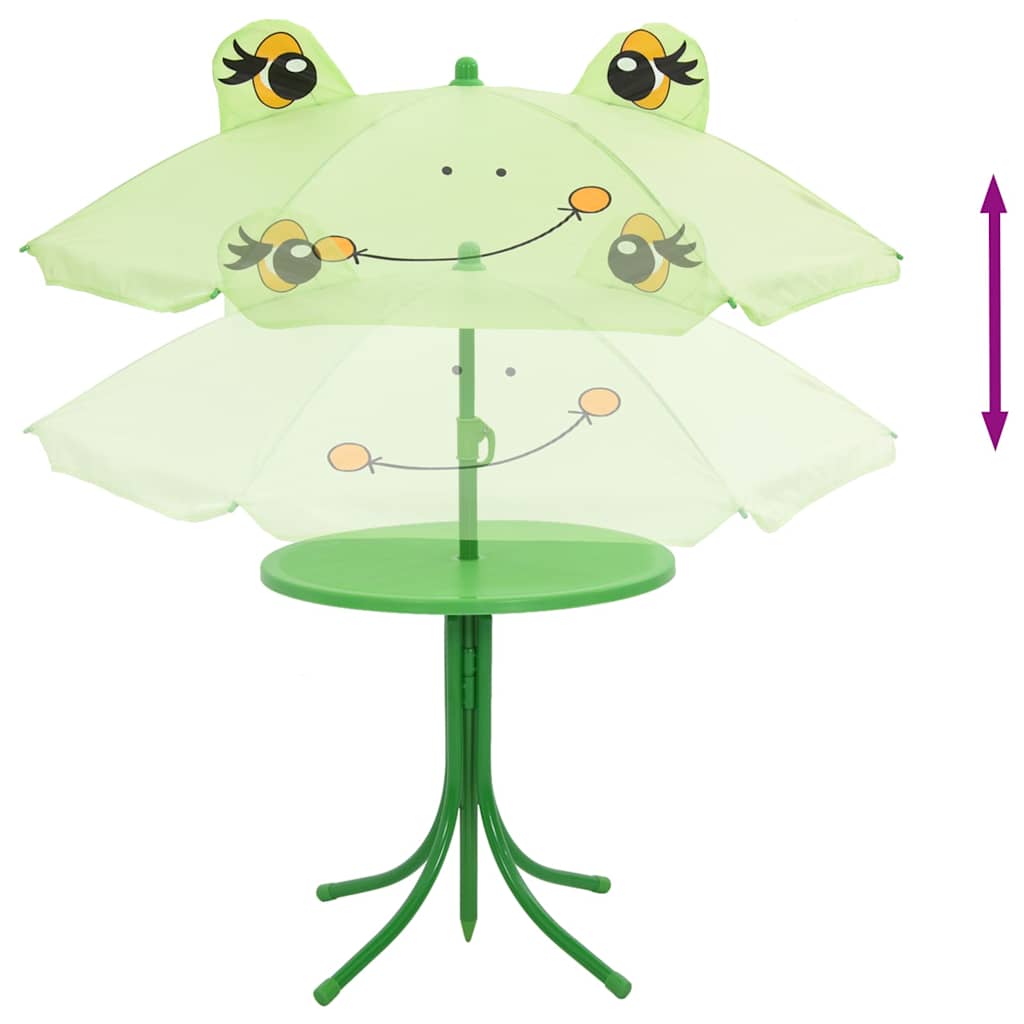 Set da Bistrot da Giardino per Bambini con Ombrellone Verde