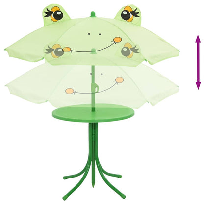 Set da Bistrot da Giardino per Bambini con Ombrellone Verde