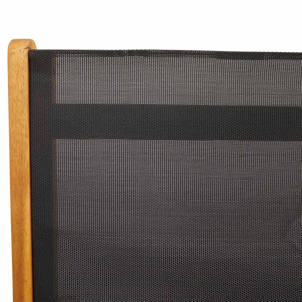 Sedie da Giardino Pieghevoli 2 pz Massello d'Acacia e Textilene