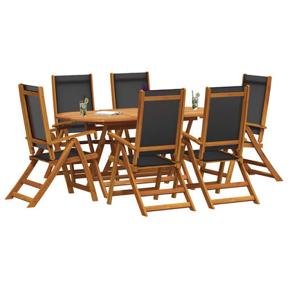 Set da Pranzo da Giardino 7 pz in Legno Massello di Acacia | homemem39