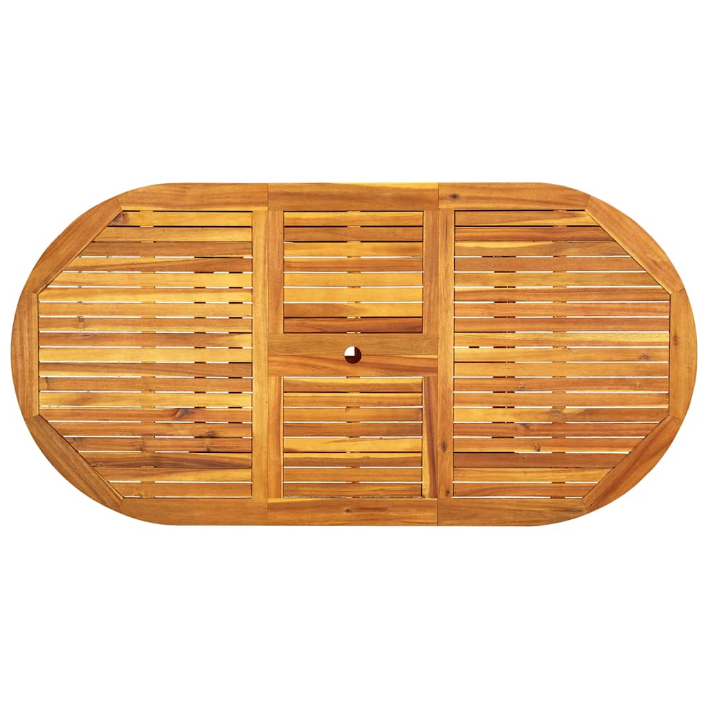 Set da Pranzo da Giardino 7 pz in Legno Massello di Acacia