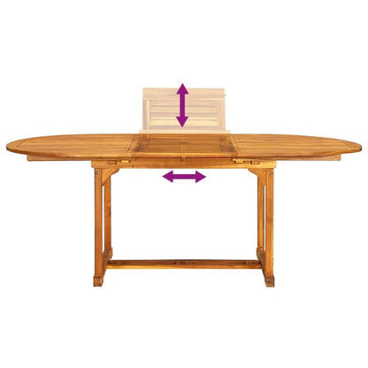 Set da Pranzo da Giardino 7 pz in Legno Massello di Acacia | homemem39