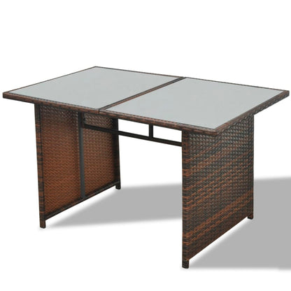 Set Divani da Giardino 10 pz con Cuscini in Polyrattan Marrone - homemem39