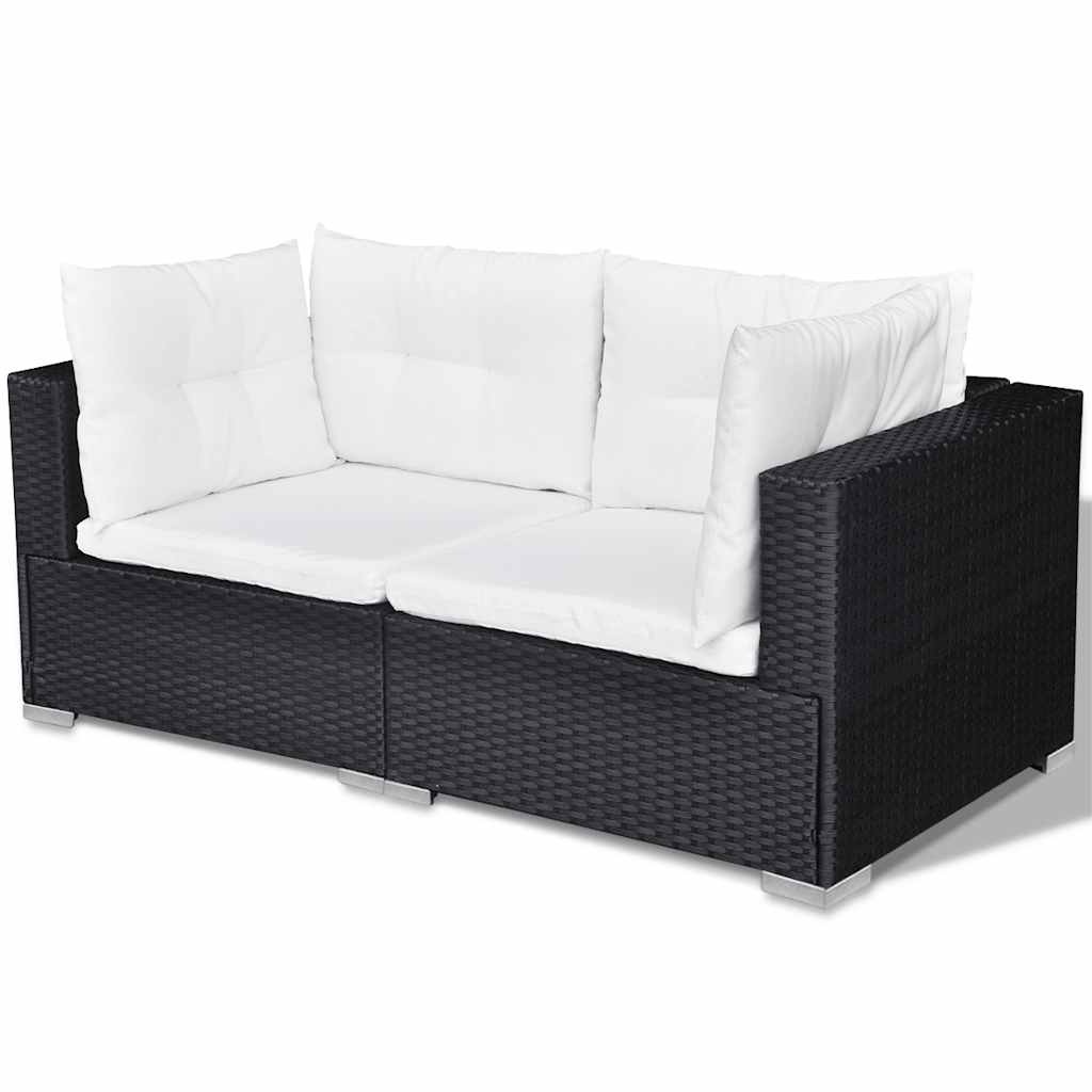 Set Divani da Giardino 10 pz con Cuscini in Polyrattan