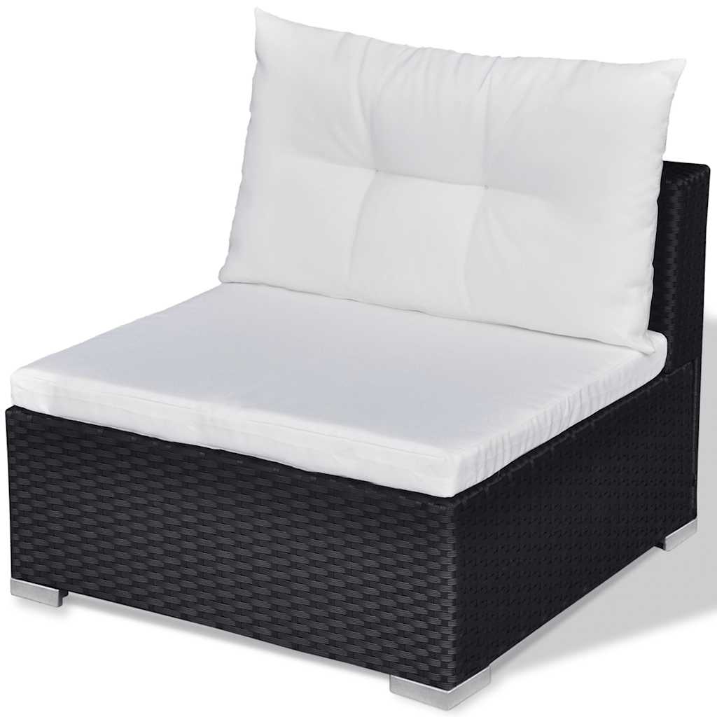 Set Divani da Giardino 10 pz con Cuscini in Polyrattan