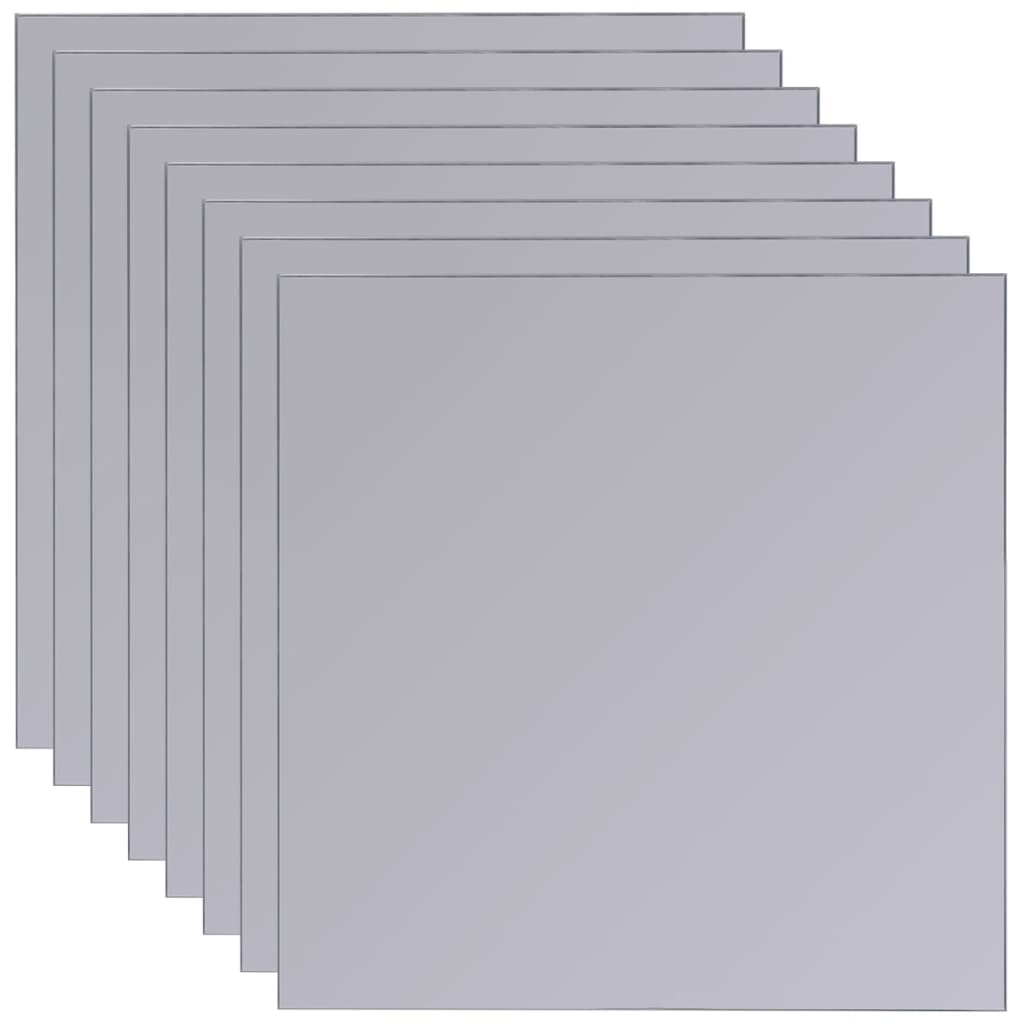 Piastrelle in Vetro a Specchio senza Cornice 8 pz 20,5 cm - homemem39