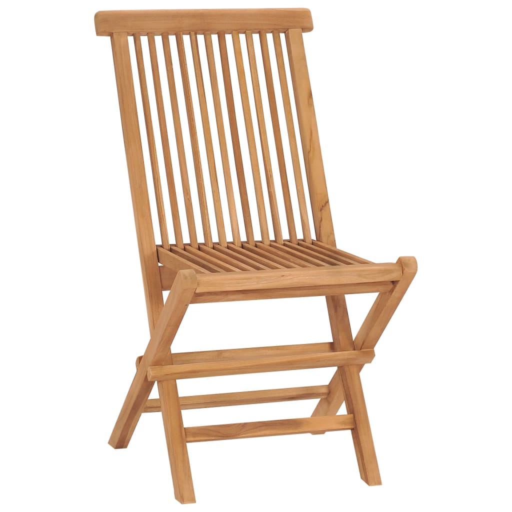 Folding Garden Chairs 2 pcs in Solid Teak Wood