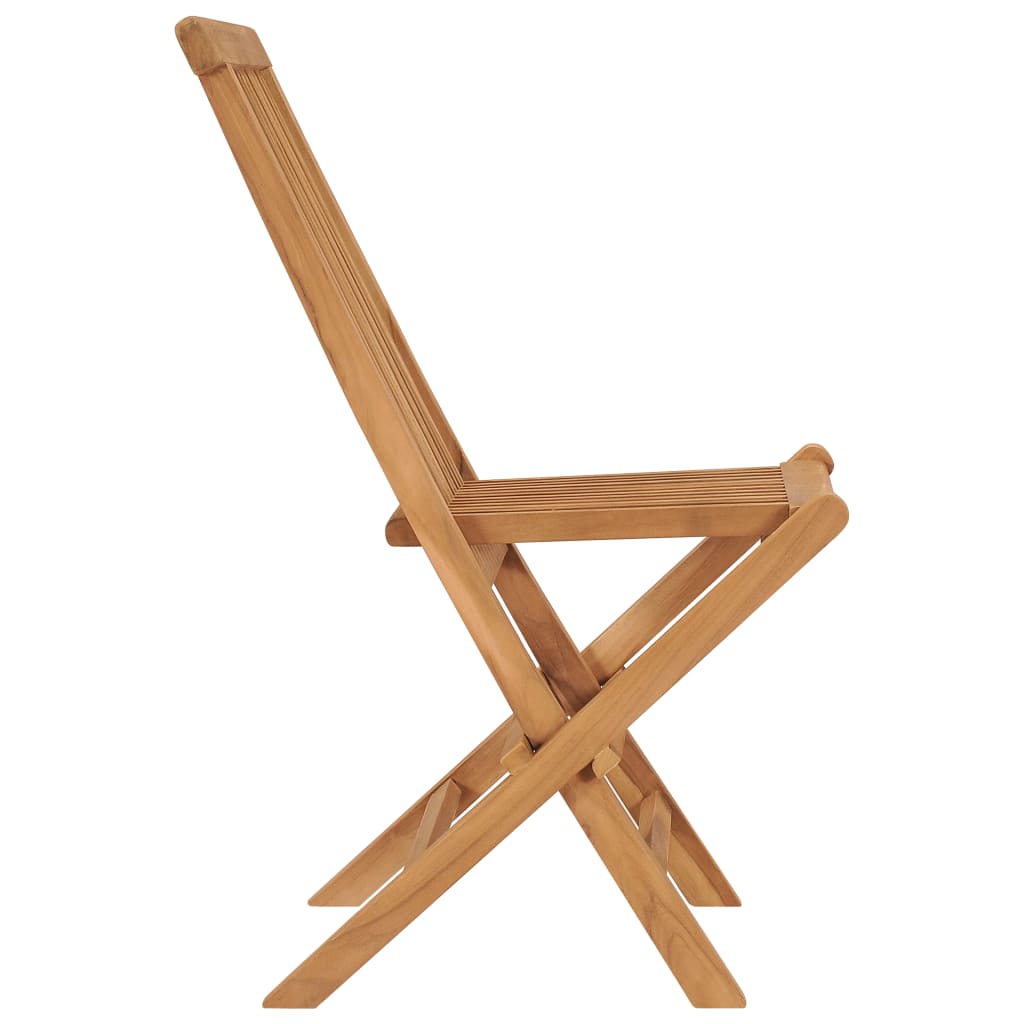 Folding Garden Chairs 2 pcs in Solid Teak Wood