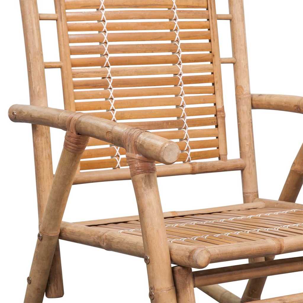 Sedia a dondolo in bamboo