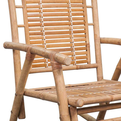 Sedia a dondolo in bamboo