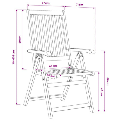 Set da Pranzo da Giardino 7 pz 150-200 cm