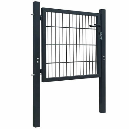 Cancello per Recinzione in Acciaio Antracite 100x100 cm | homemem39