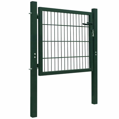 Cancello per Recinzione in Acciaio Verde 100x100 cm | homemem39