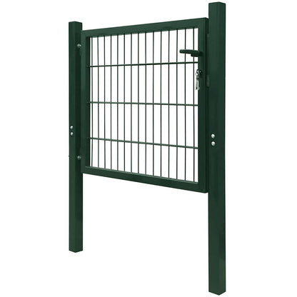Cancello per Recinzione in Acciaio Verde 100x100 cm | homemem39
