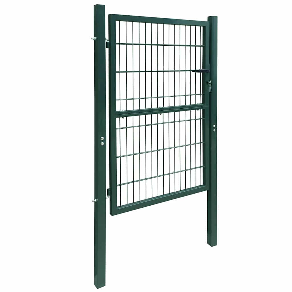 Cancello per Recinzione in Acciaio 100x200 cm Verde | homemem39