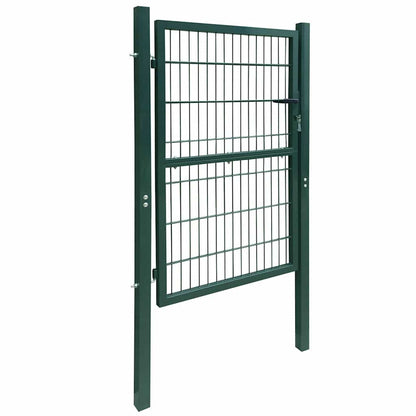 Cancello per Recinzione in Acciaio 100x200 cm Verde | homemem39