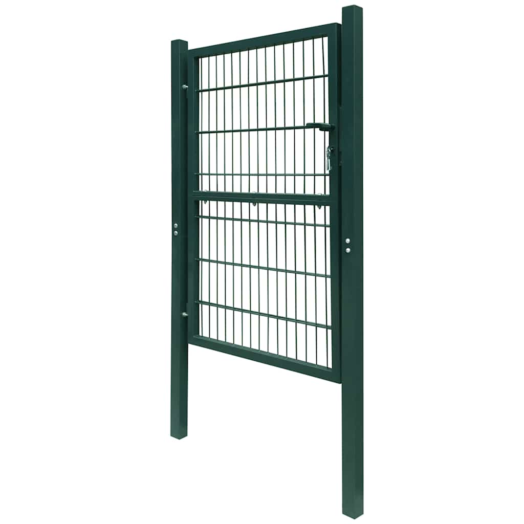 Cancello per Recinzione in Acciaio 100x200 cm Verde | homemem39