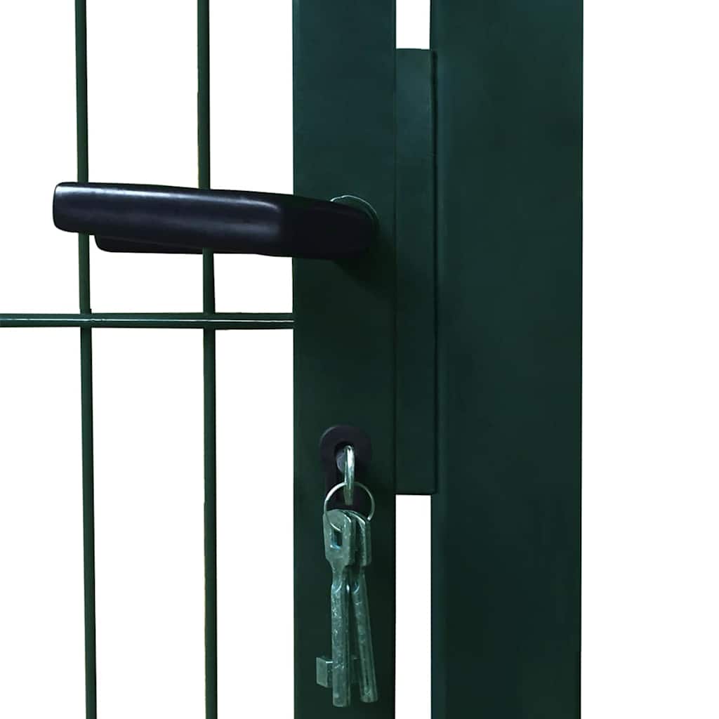 Cancello per Recinzione in Acciaio 100x200 cm Verde | homemem39