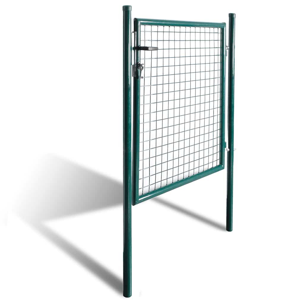 Cancello per Recinzione a una Porta 100x100 cm in Acciaio verniciato a Polvere
