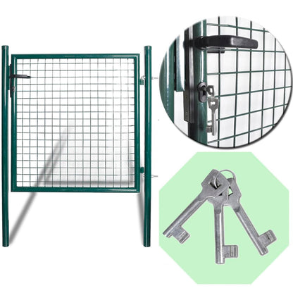 Cancello per Recinzione Singolo in Acciaio Rivestito a Polvere - homemem39