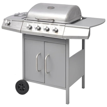 Griglia Barbecue a Gas 4+1 Fornelli Argento - homemem39