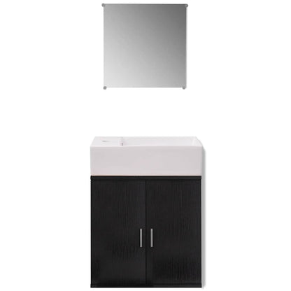 Set Mobili da Bagno con Lavabo 3 pz Nero | homemem39