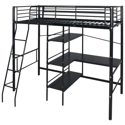 Letto con materasso Nero 200 x 90 cm Metallo